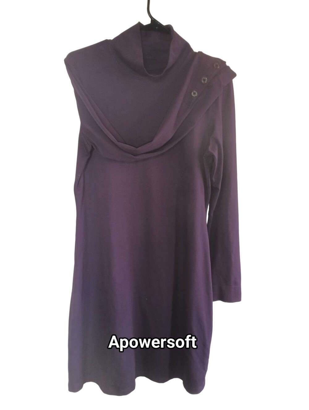 Title Nine "The Getaway" Plum Mock Neck Dress Sz L